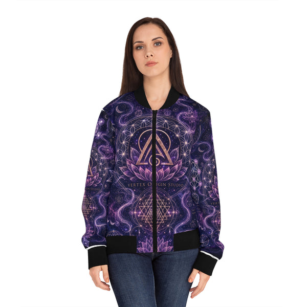 Women's Sacred Geometry Bomber Jacket — Divine Origin