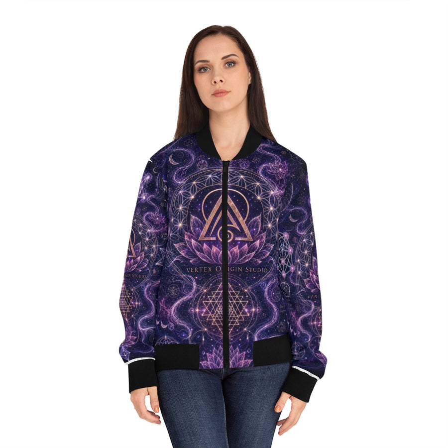 Women's Sacred Geometry Bomber Jacket — Divine Origin