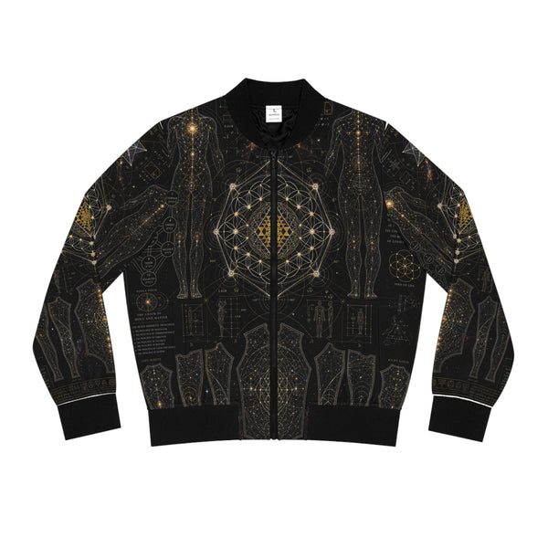 Women's Sacred Geometry Bomber Jacket — Sacred Blueprint