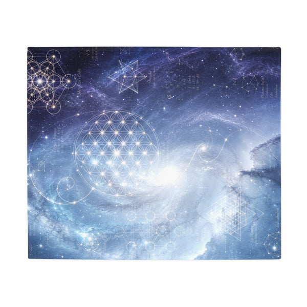 Sacred Geometry Fleece Blanket - Blinking Planetary Nebula