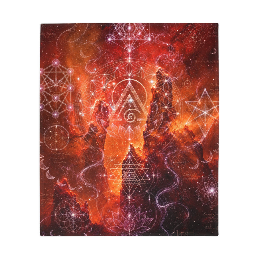 Sacred Geometry Blanket — Red Spider Nebula