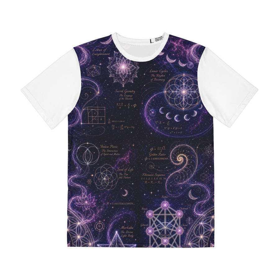Men's Sacred Geometry Lounge Shirt — Divine Origin — Front View