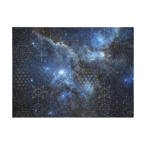 Sacred Geometry Fleece Blanket - Horsehead Nebula