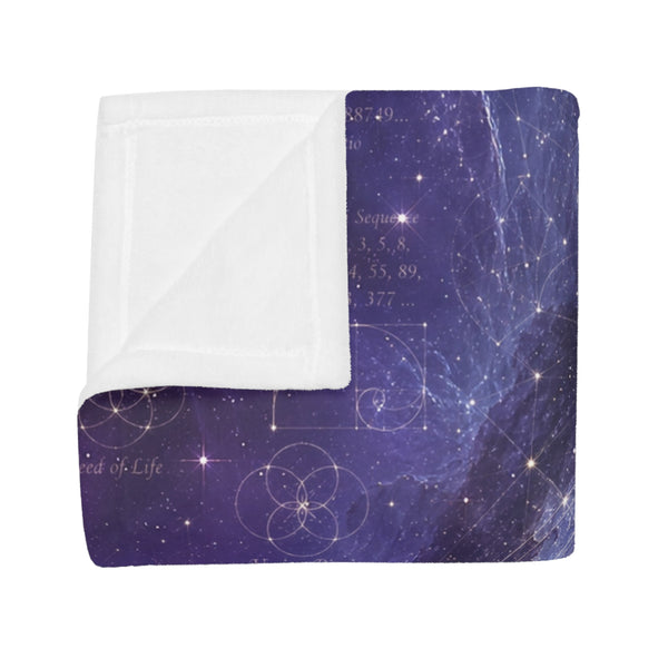 Sacred Geometry Fleece Blanket - Saturn Nebula