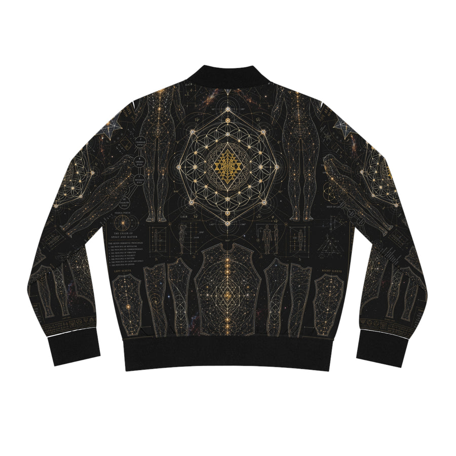 Women's Sacred Geometry Bomber Jacket — Sacred Blueprint