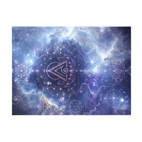 Sacred Geometry Fleece Blanket - Witch Head Nebula
