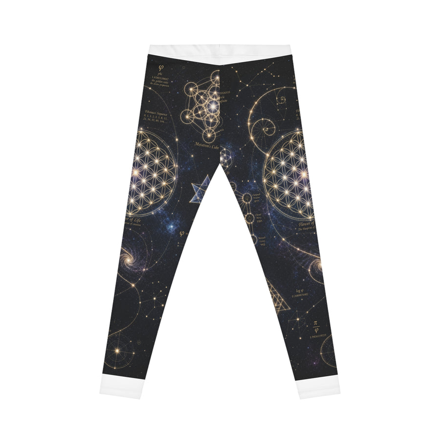 Women's Sacred Geometry Leggings — Cosmic Constellation