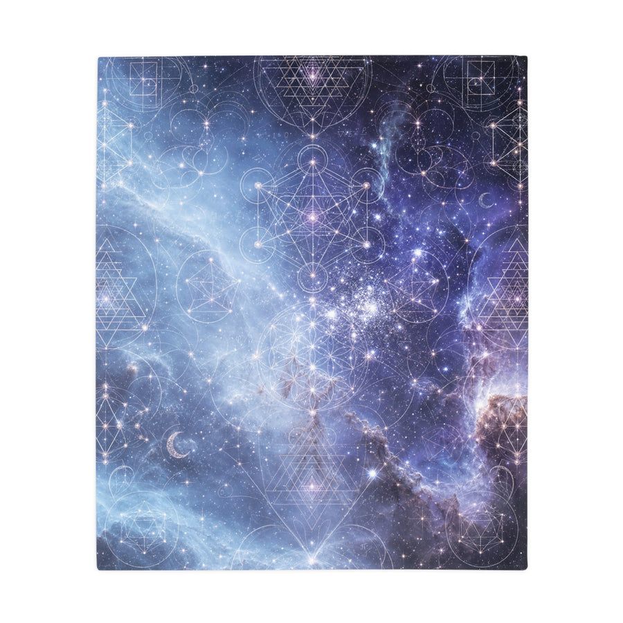 Sacred Geometry Blanket — Blue Snowball Nebula