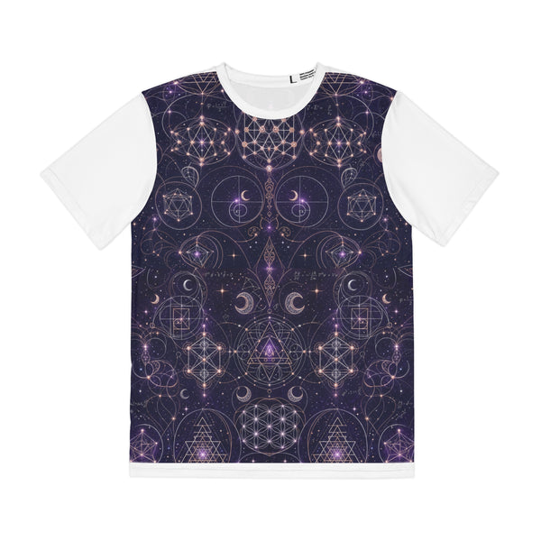 Men's Sacred Geometry Lounge Shirt — Celestial Weave — Front View
