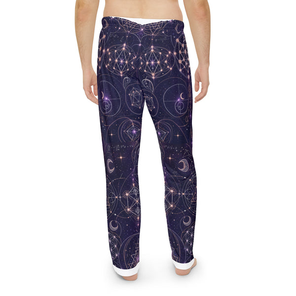 Pantalon de pyjama géométrie sacrée — Tissu céleste — Homme
