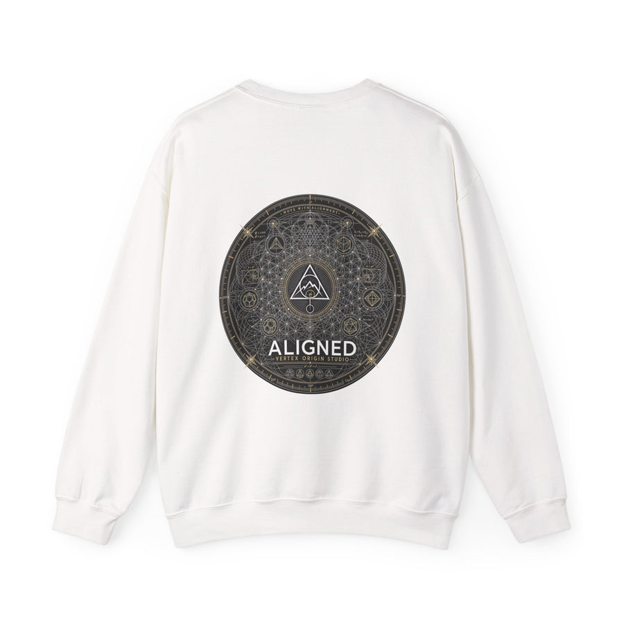 Aligned Crewneck — White (Circle)