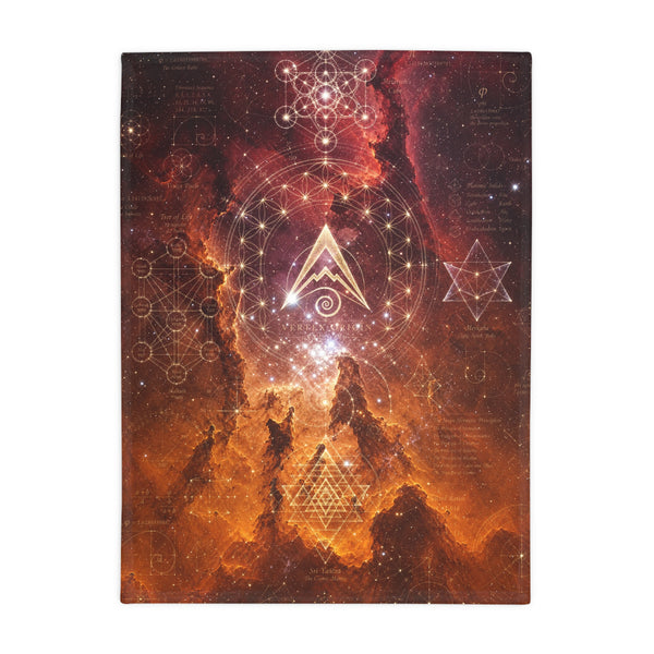Sacred Geometry Fleece Blanket - Lobster Claw Nebula
