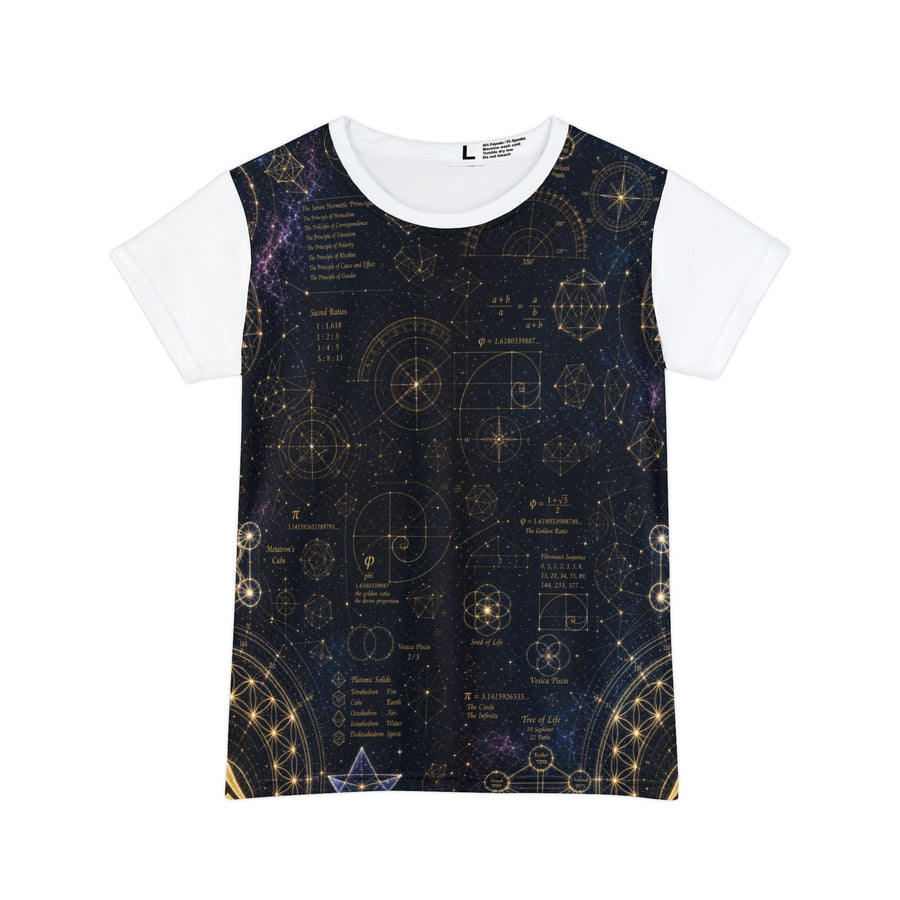 Women's Sacred Geometry Lounge Shirt — Cosmic Blueprint — Front View
