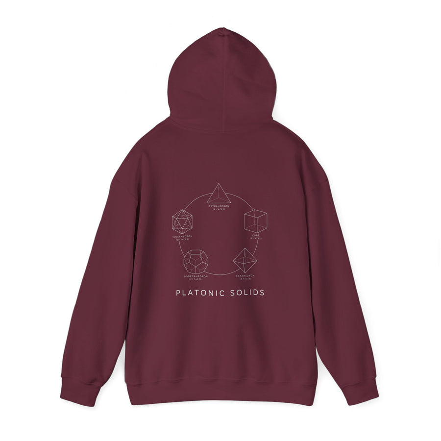Platonic Solids Hoodie — Maroon
