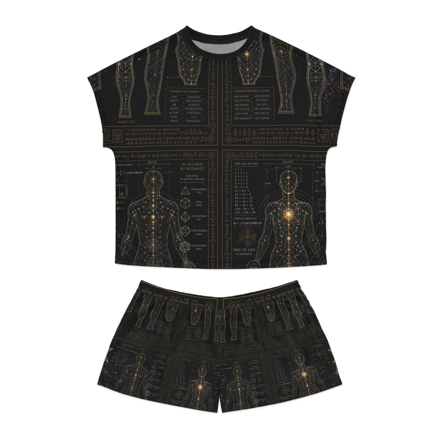 Women's Sacred Geometry Pyjama Set — Sacred Blueprint