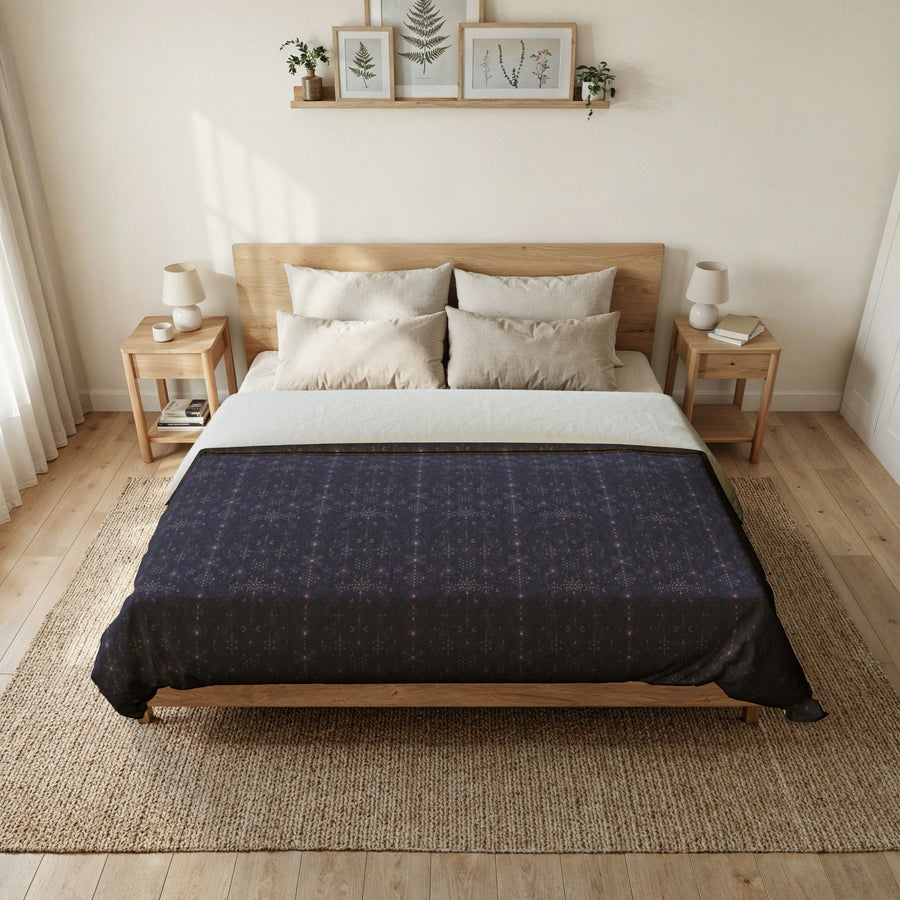 Sacred Geometry Cotton Duvet Cover - Celestial Weave