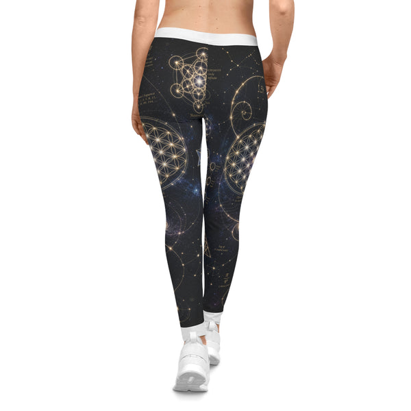 Women's Sacred Geometry Leggings — Cosmic Constellation