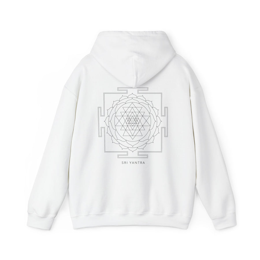 Sri Yantra Hoodie — White
