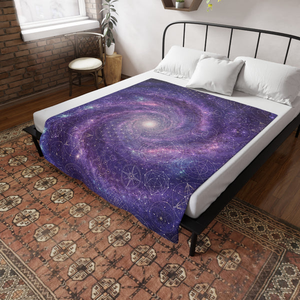 Sacred Geometry Fleece Blanket - Tarantula Nebula