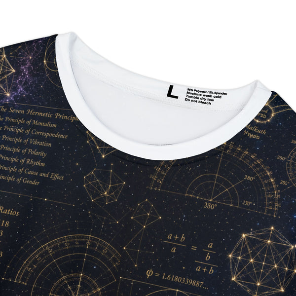 Women's Sacred Geometry Lounge Shirt — Cosmic Blueprint — Front View