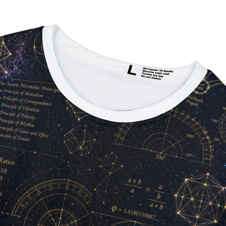 Women's Sacred Geometry Lounge Shirt — Cosmic Blueprint — Front View