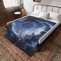 Sacred Geometry Blanket — Blue Flash Nebula