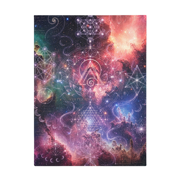 Sacred Geometry Fleece Blanket - Omega Nebula