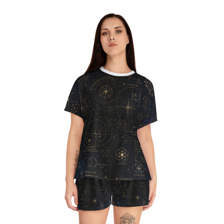 Women's Sacred Geometry Pyjama Set — Cosmic Blueprint