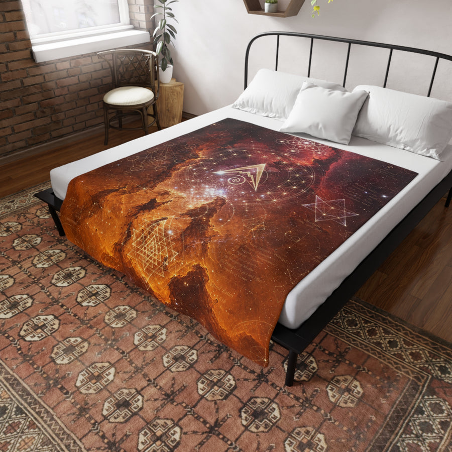 Sacred Geometry Blanket — Lobster Claw Nebula