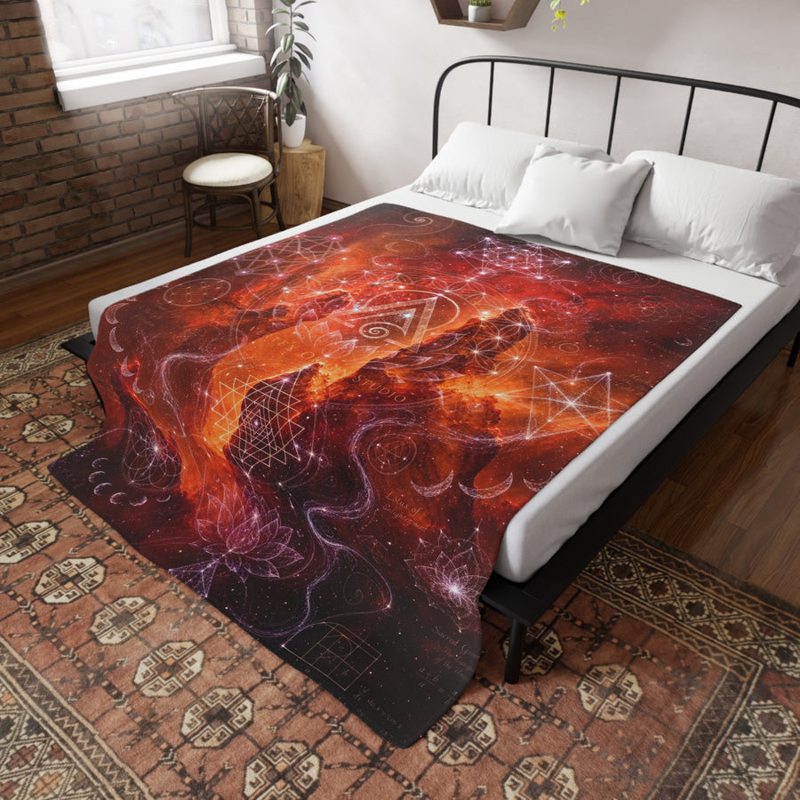 Sacred Geometry Blanket — Red Spider Nebula