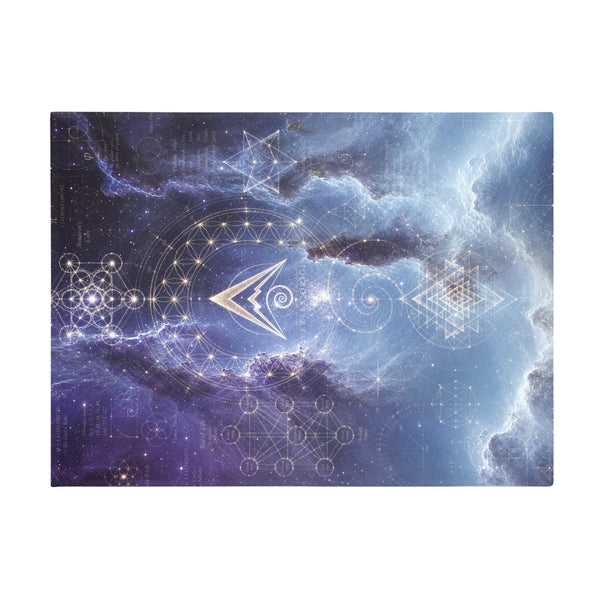 Sacred Geometry Fleece Blanket - Saturn Nebula