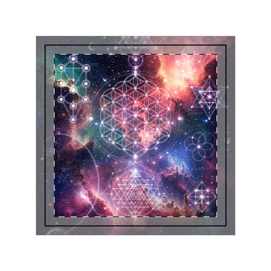 Sacred Geometry Throw Pillow Case - Cosmic Bloom