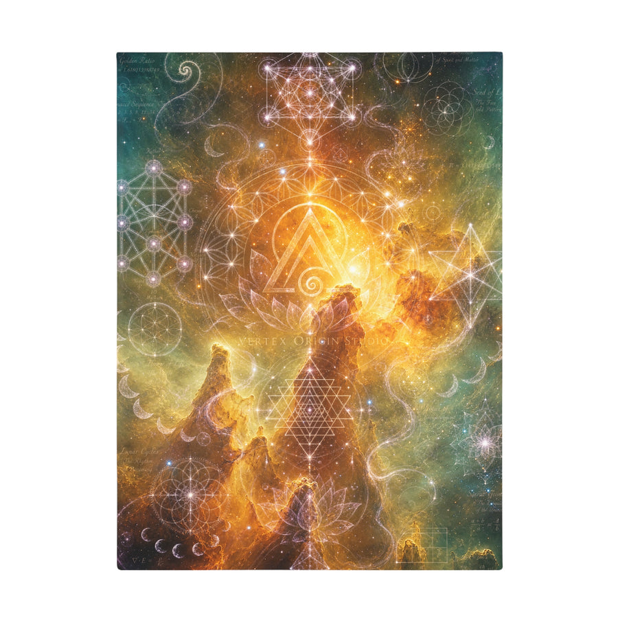 Sacred Geometry Blanket — Flame Nebula