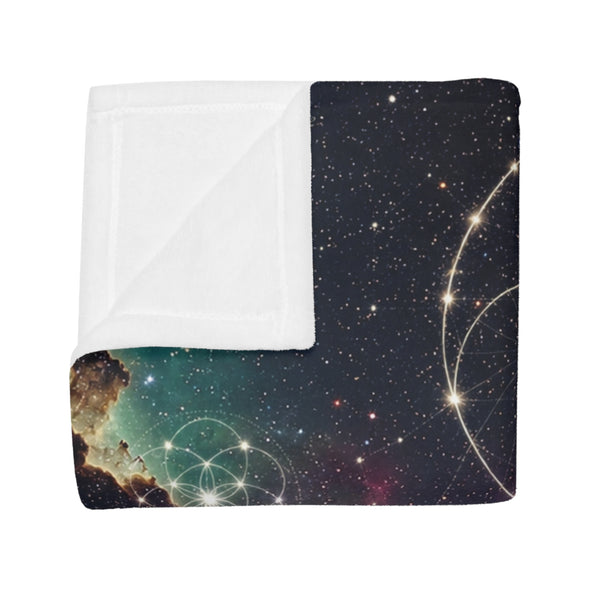 Sacred Geometry Fleece Blanket - Lagoon Nebula