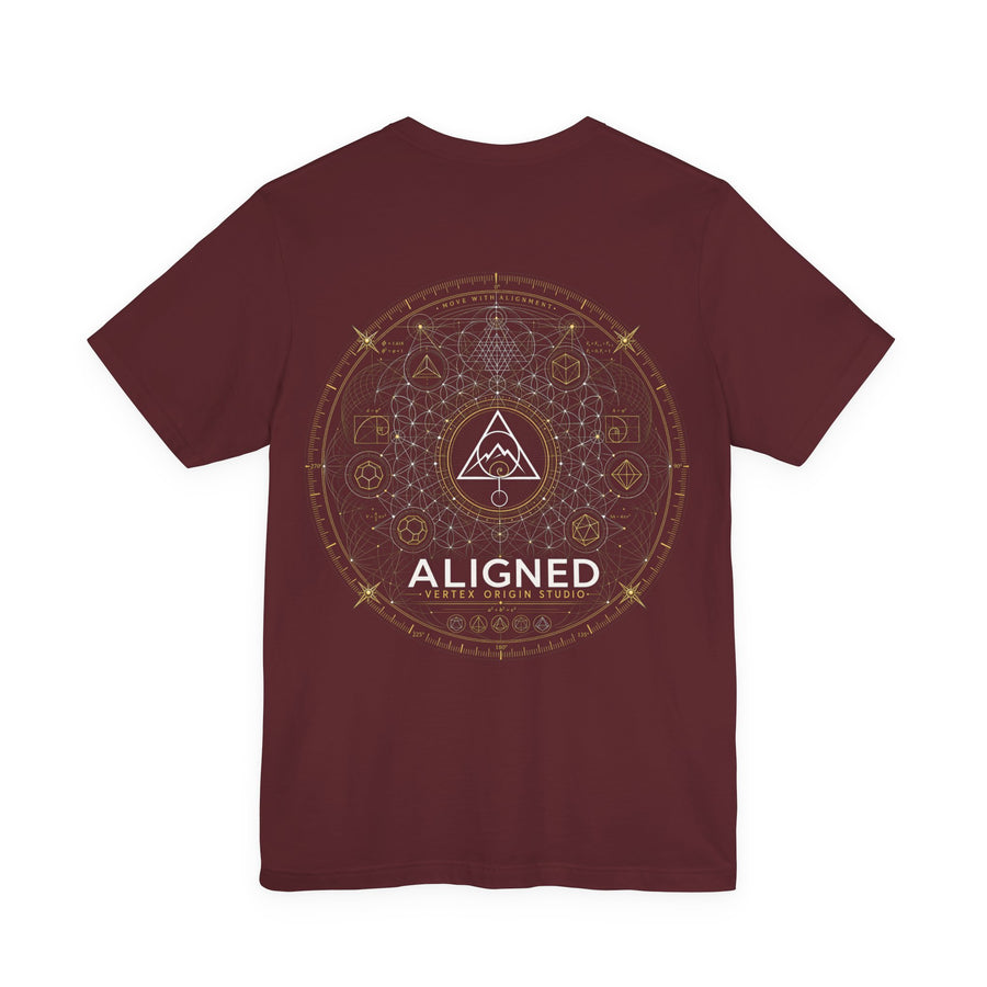 Aligned Tee — Maroon