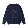 Fibonacci Spiral Crewneck — Navy