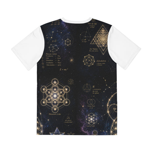 Men's Sacred Geometry Lounge Shirt — Cosmic Constellation — Front View