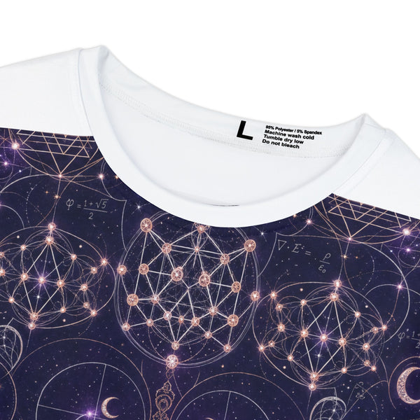 Women's Sacred Geometry Lounge Shirt — Celestial Weave — Front View