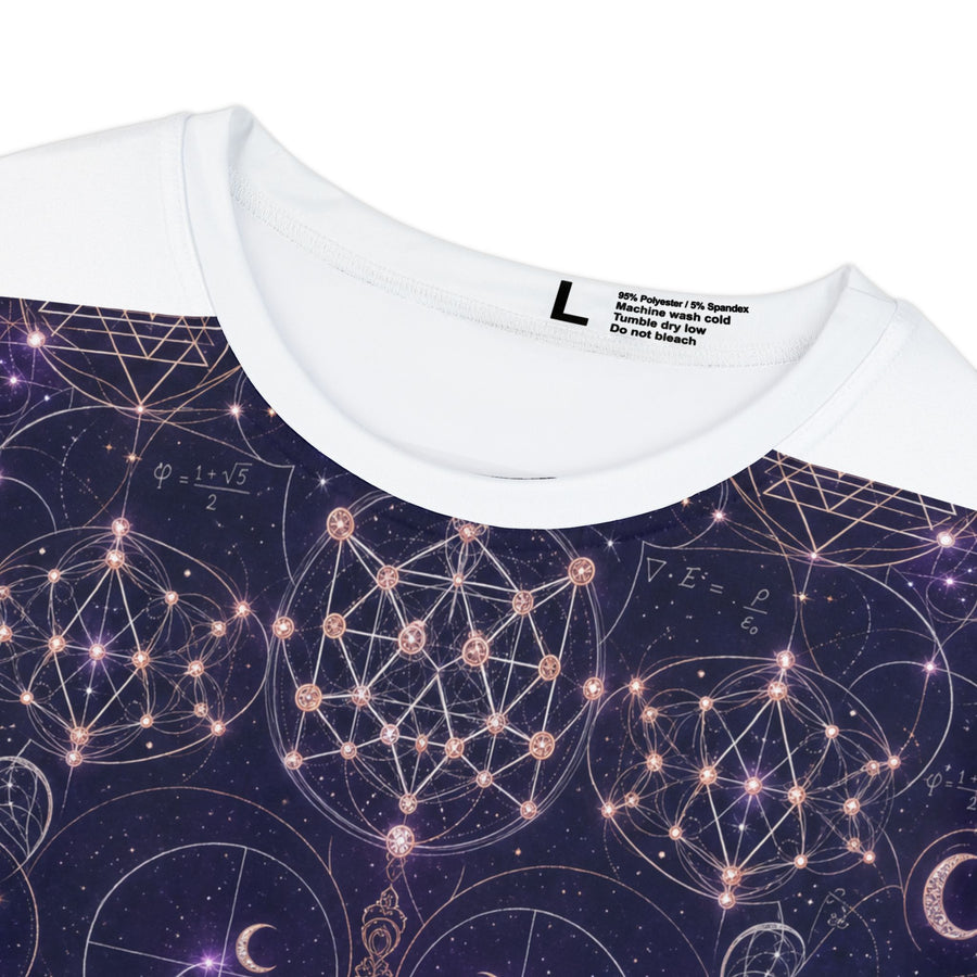 Women's Sacred Geometry Lounge Shirt — Celestial Weave — Front View