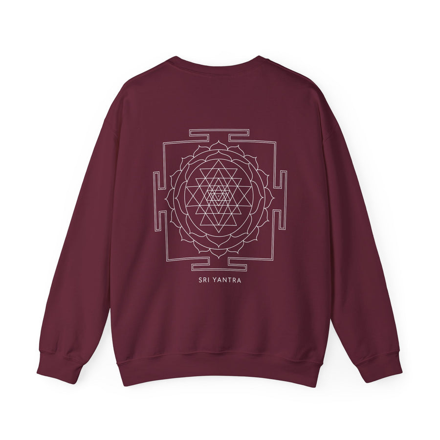 Sri Yantra Crewneck — Maroon