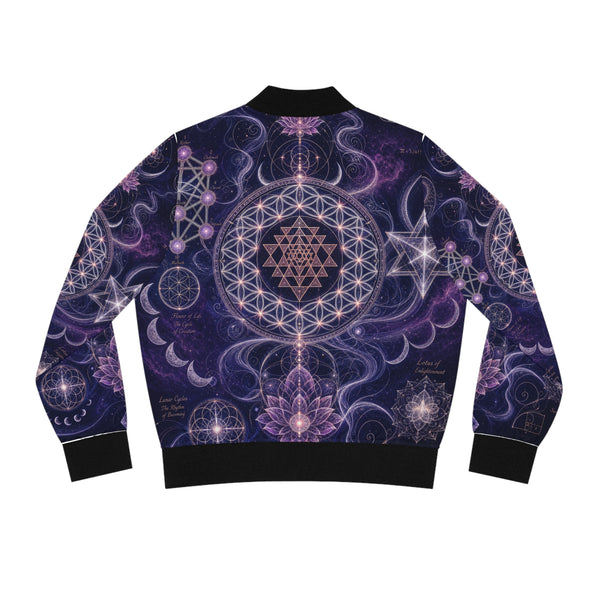 Women's Sacred Geometry Bomber Jacket — Sacred Bloom