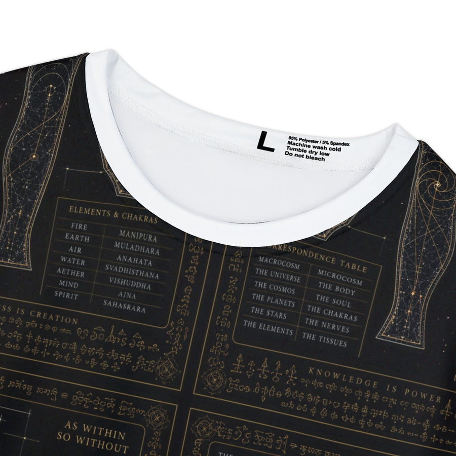 Women's Sacred Geometry Lounge Shirt — Sacred Blueprint — Front View