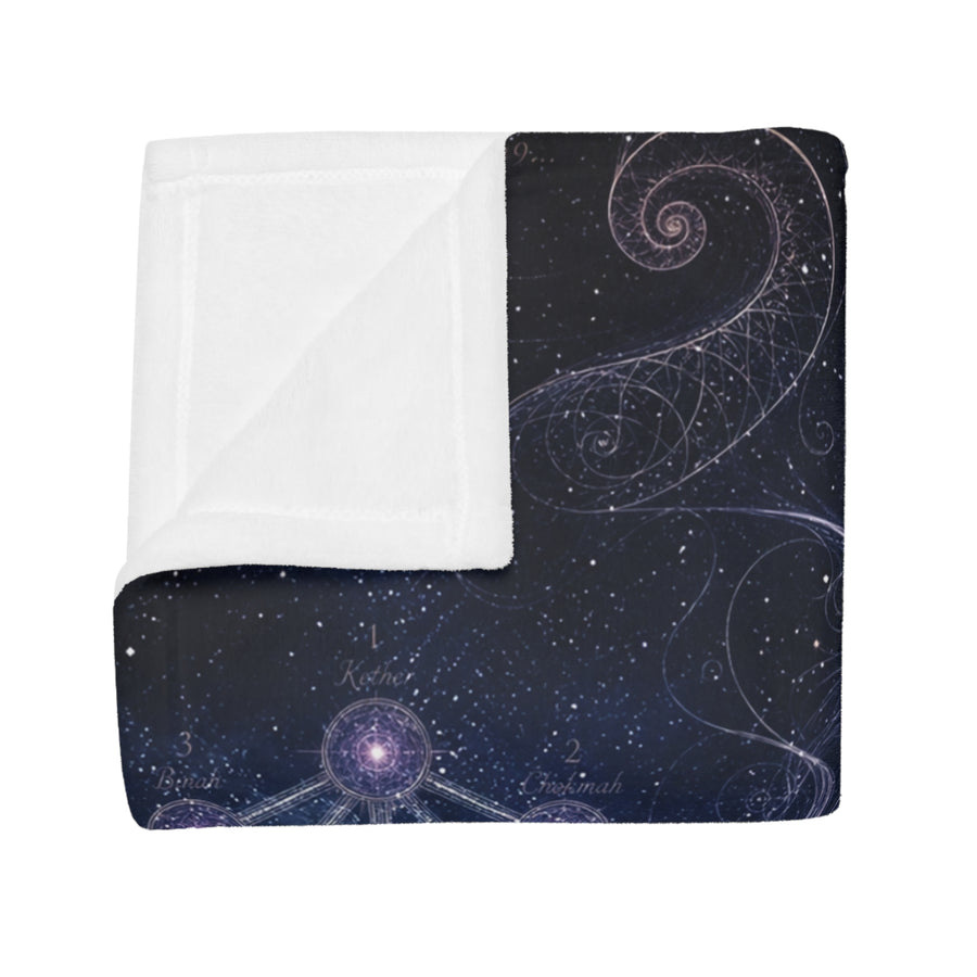 Sacred Geometry Blanket — Blue Flash Nebula
