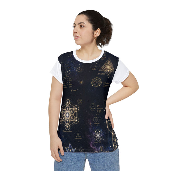 Women's Sacred Geometry Lounge Shirt — Cosmic Constellation — Front View