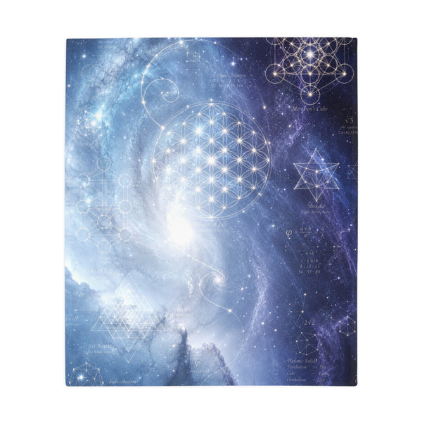 Sacred Geometry Fleece Blanket - Blinking Planetary Nebula