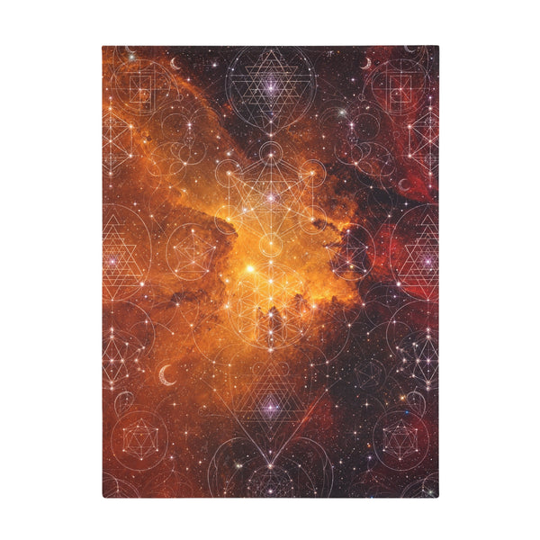 Sacred Geometry Fleece Blanket - Heart Nebula