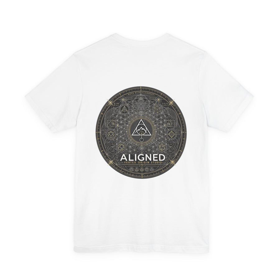 Aligned Tee — White (Circle)