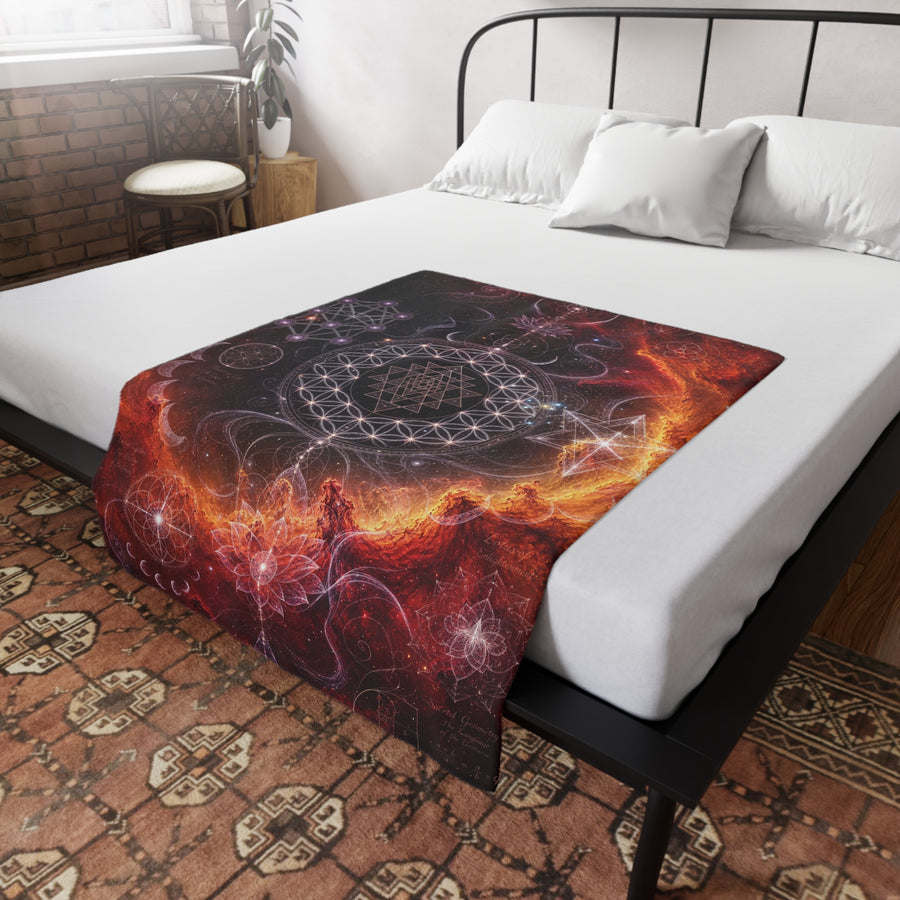 Sacred Geometry Blanket — Gamma Cygni Nebula