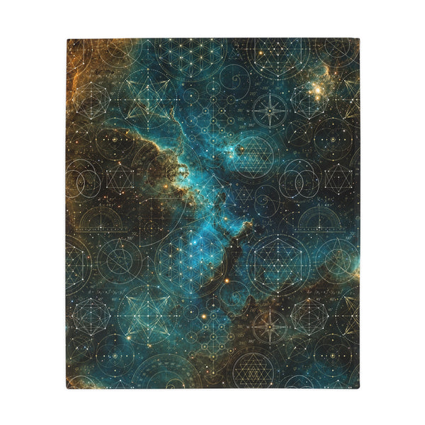 Sacred Geometry Fleece Blanket - Stingray Nebula