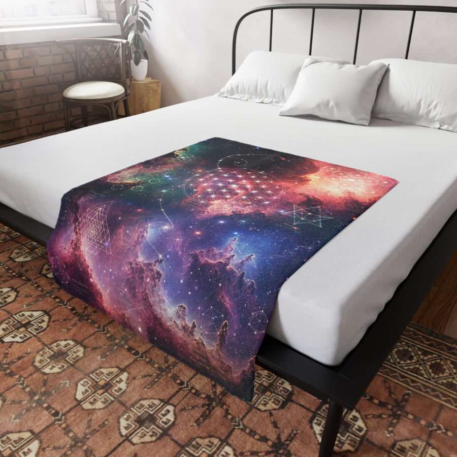 Sacred Geometry Blanket — Lagoon Nebula